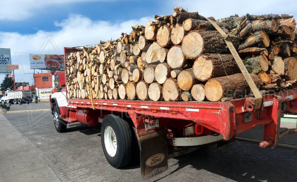 Detiene Policía Estatal en Apizaco a responsable de transporte ilícito de material forestal